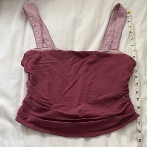 Free People two tone pink/mauve Crop Top